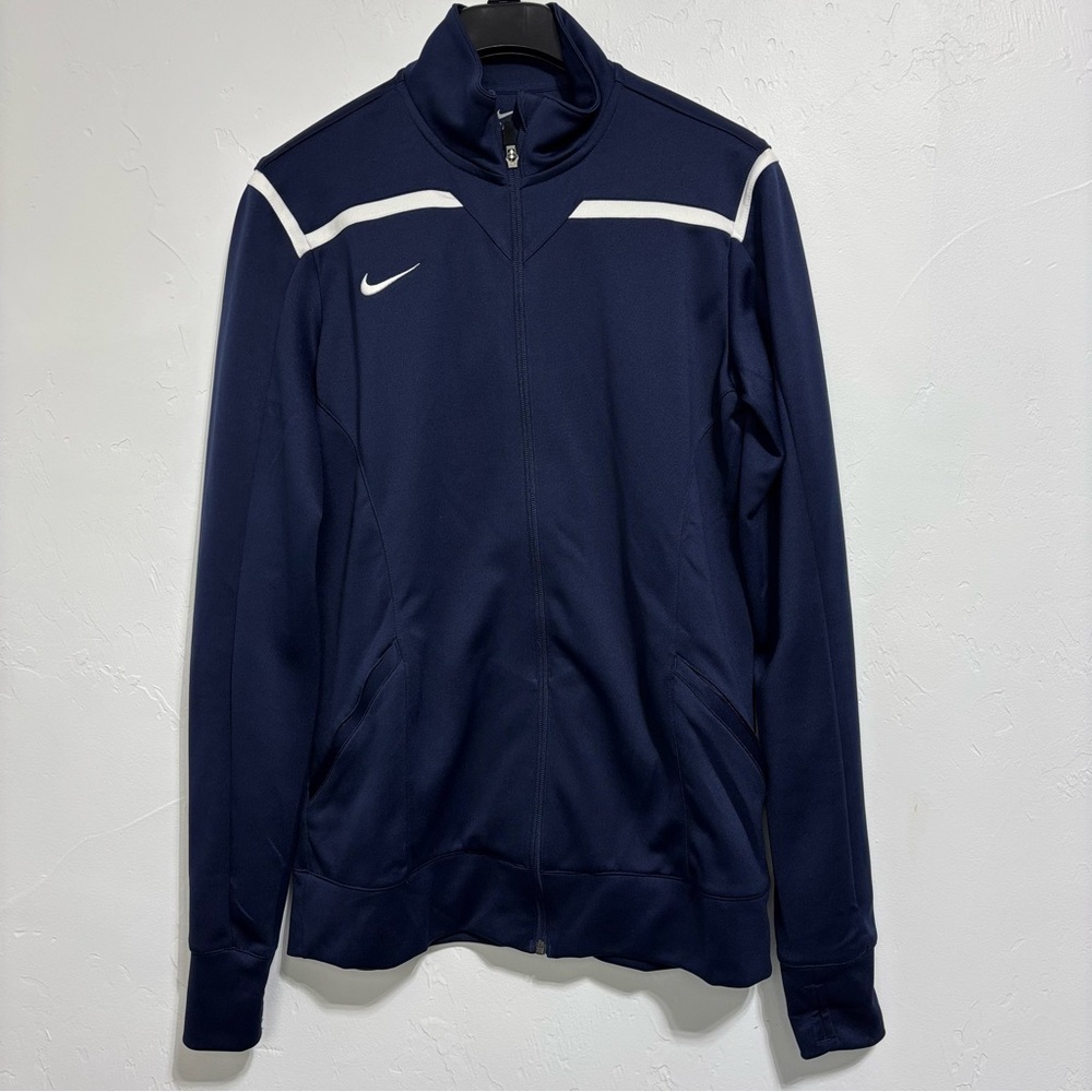 Nike‎ Team Avenger Warmup Track Jacket Full Zip Navy Blue Women's LT Large Tall
